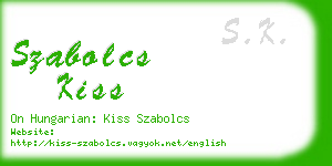 szabolcs kiss business card